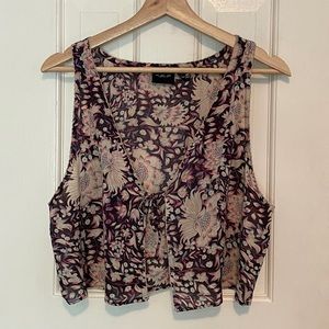 Out From Under UO Tie Front Crop Top (L)